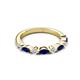 3 - Mira 0.54 ctw Marquise Blue Sapphire and Round Lab Grown Diamond Women Stackable Wedding Band 
