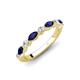 4 - Mira 0.54 ctw Marquise Blue Sapphire and Round Lab Grown Diamond Women Stackable Wedding Band 
