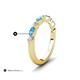 5 - Mira 0.62 ctw Marquise Blue Topaz and Round Lab Grown Diamond Women Stackable Wedding Band 