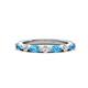 1 - Mira 0.62 ctw Marquise Blue Topaz and Round Lab Grown Diamond Women Stackable Wedding Band 