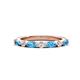 1 - Mira 0.62 ctw Marquise Blue Topaz and Round Lab Grown Diamond Women Stackable Wedding Band 