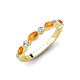 4 - Mira 0.46 ctw Marquise Citrine and Round Lab Grown Diamond Women Stackable Wedding Band 