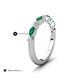 5 - Mira 0.46 ctw Marquise Emerald and Round Lab Grown Diamond Women Stackable Wedding Band 