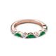 3 - Mira 0.46 ctw Marquise Emerald and Round Lab Grown Diamond Women Stackable Wedding Band 