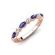 4 - Mira 0.46 ctw Marquise Iolite and Round Lab Grown Diamond Women Stackable Wedding Band 