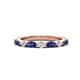1 - Mira 0.46 ctw Marquise Iolite and Round Lab Grown Diamond Women Stackable Wedding Band 