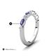 5 - Mira 0.46 ctw Marquise Iolite and Round Lab Grown Diamond Women Stackable Wedding Band 