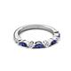 3 - Mira 0.46 ctw Marquise Iolite and Round Lab Grown Diamond Women Stackable Wedding Band 