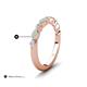5 - Mira 0.42 ctw Marquise Opal and Round Lab Grown Diamond Women Stackable Wedding Band 