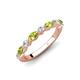 4 - Mira 0.50 ctw Marquise Peridot and Round Lab Grown Diamond Women Stackable Wedding Band 