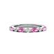 1 - Mira 0.62 ctw Marquise Pink Sapphire and Round Lab Grown Diamond Women Stackable Wedding Band 