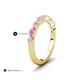 5 - Mira 0.62 ctw Marquise Pink Sapphire and Round Lab Grown Diamond Women Stackable Wedding Band 