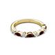 3 - Mira 0.54 ctw Marquise Red Garnet and Round Lab Grown Diamond Women Stackable Wedding Band 