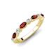 4 - Mira 0.54 ctw Marquise Red Garnet and Round Lab Grown Diamond Women Stackable Wedding Band 