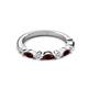 3 - Mira 0.54 ctw Marquise Red Garnet and Round Lab Grown Diamond Women Stackable Wedding Band 