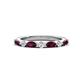 1 - Mira 0.58 ctw Marquise Rhodolite Garnet and Round Lab Grown Diamond Women Stackable Wedding Band 