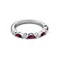 3 - Mira 0.58 ctw Marquise Rhodolite Garnet and Round Lab Grown Diamond Women Stackable Wedding Band 