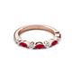 3 - Mira 0.62 ctw Marquise Ruby and Round Lab Grown Diamond Women Stackable Wedding Band 