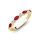 4 - Mira 0.62 ctw Marquise Ruby and Round Lab Grown Diamond Women Stackable Wedding Band 