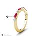 5 - Mira 0.62 ctw Marquise Ruby and Round Lab Grown Diamond Women Stackable Wedding Band 