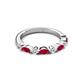 3 - Mira 0.62 ctw Marquise Ruby and Round Lab Grown Diamond Women Stackable Wedding Band 