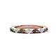 1 - Mira 0.42 ctw Marquise Smoky Quartz and Round Lab Grown Diamond Women Stackable Wedding Band 