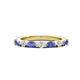 1 - Mira 0.46 ctw Marquise Tanzanite and Round Lab Grown Diamond Women Stackable Wedding Band 