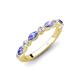 4 - Mira 0.46 ctw Marquise Tanzanite and Round Lab Grown Diamond Women Stackable Wedding Band 