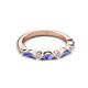 3 - Mira 0.46 ctw Marquise Tanzanite and Round Lab Grown Diamond Women Stackable Wedding Band 