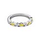 3 - Mira 0.50 ctw Marquise Yellow Sapphire and Round Lab Grown Diamond Women Stackable Wedding Band 
