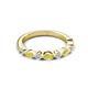 3 - Mira 0.50 ctw Marquise Yellow Sapphire and Round Lab Grown Diamond Women Stackable Wedding Band 