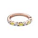 3 - Mira 0.50 ctw Marquise Yellow Sapphire and Round Lab Grown Diamond Women Stackable Wedding Band 