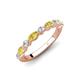 4 - Mira 0.50 ctw Marquise Yellow Sapphire and Round Lab Grown Diamond Women Stackable Wedding Band 