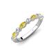 4 - Mira 0.50 ctw Marquise Yellow Sapphire and Round Lab Grown Diamond Women Stackable Wedding Band 