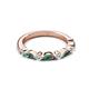 3 - Mira 0.50 ctw Marquise Created Alexandrite and Round Natural Diamond Women Stackable Wedding Band 