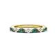 1 - Mira 0.50 ctw Marquise Created Alexandrite and Round Natural Diamond Women Stackable Wedding Band 