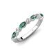 4 - Mira 0.50 ctw Marquise Created Alexandrite and Round Natural Diamond Women Stackable Wedding Band 