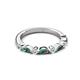 3 - Mira 0.50 ctw Marquise Created Alexandrite and Round Natural Diamond Women Stackable Wedding Band 