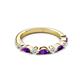 3 - Mira 0.46 ctw Marquise Amethyst and Round Natural Diamond Women Stackable Wedding Band 