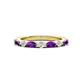 1 - Mira 0.46 ctw Marquise Amethyst and Round Natural Diamond Women Stackable Wedding Band 