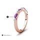 5 - Mira 0.46 ctw Marquise Amethyst and Round Natural Diamond Women Stackable Wedding Band 
