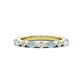 1 - Mira 0.46 ctw Marquise Aquamarine and Round Natural Diamond Women Stackable Wedding Band 