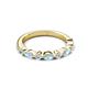 3 - Mira 0.46 ctw Marquise Aquamarine and Round Natural Diamond Women Stackable Wedding Band 