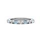 1 - Mira 0.46 ctw Marquise Aquamarine and Round Natural Diamond Women Stackable Wedding Band 