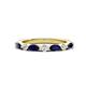 1 - Mira 0.54 ctw Marquise Blue Sapphire and Round Natural Diamond Women Stackable Wedding Band 