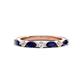 1 - Mira 0.54 ctw Marquise Blue Sapphire and Round Natural Diamond Women Stackable Wedding Band 