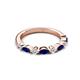 3 - Mira 0.54 ctw Marquise Blue Sapphire and Round Natural Diamond Women Stackable Wedding Band 