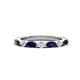 1 - Mira 0.54 ctw Marquise Blue Sapphire and Round Natural Diamond Women Stackable Wedding Band 