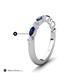 5 - Mira 0.54 ctw Marquise Blue Sapphire and Round Natural Diamond Women Stackable Wedding Band 