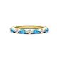1 - Mira 0.62 ctw Marquise Blue Topaz and Round Natural Diamond Women Stackable Wedding Band 